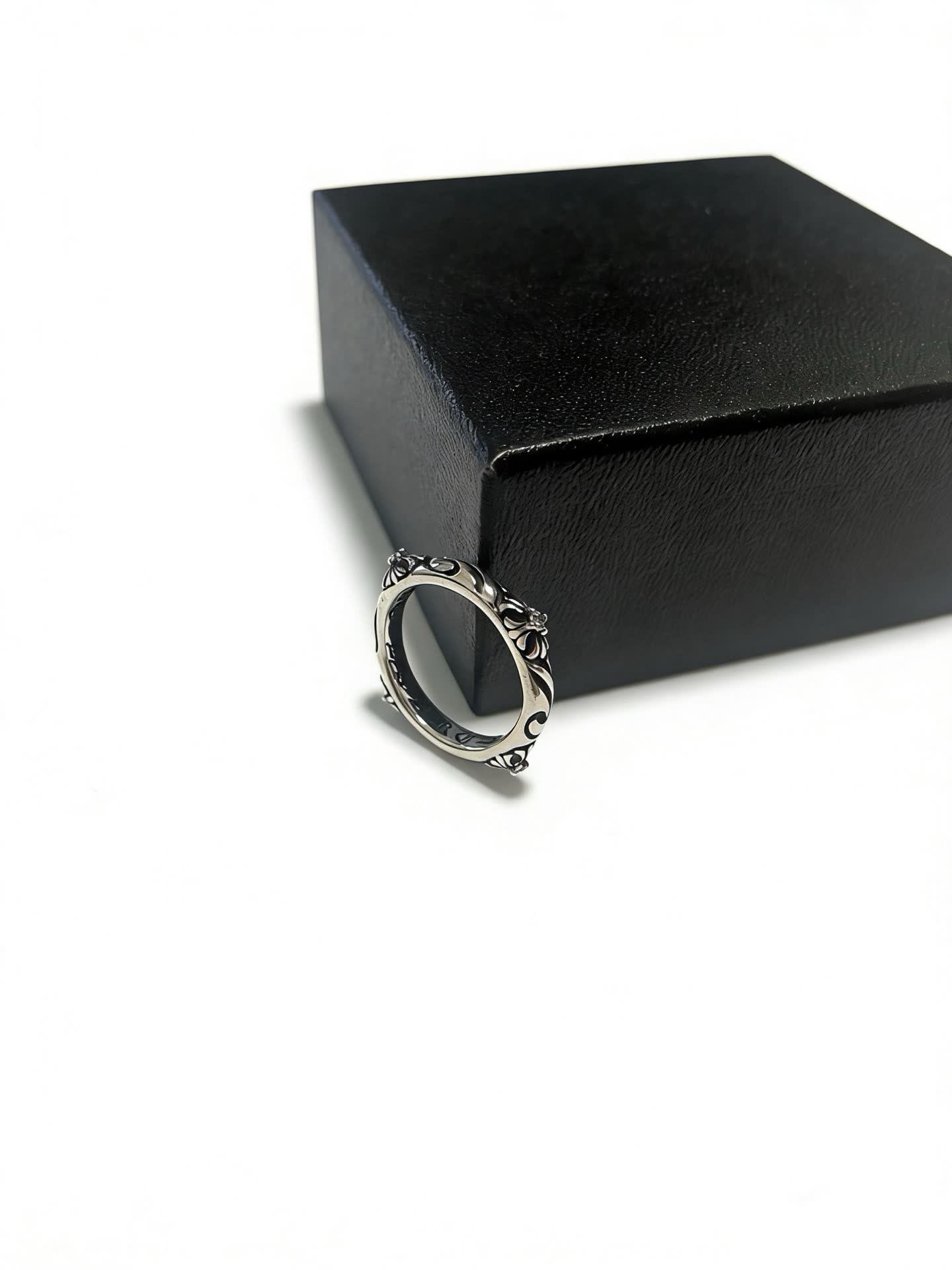 Chrome Hearts Sterling Silver Ring with Floral Design